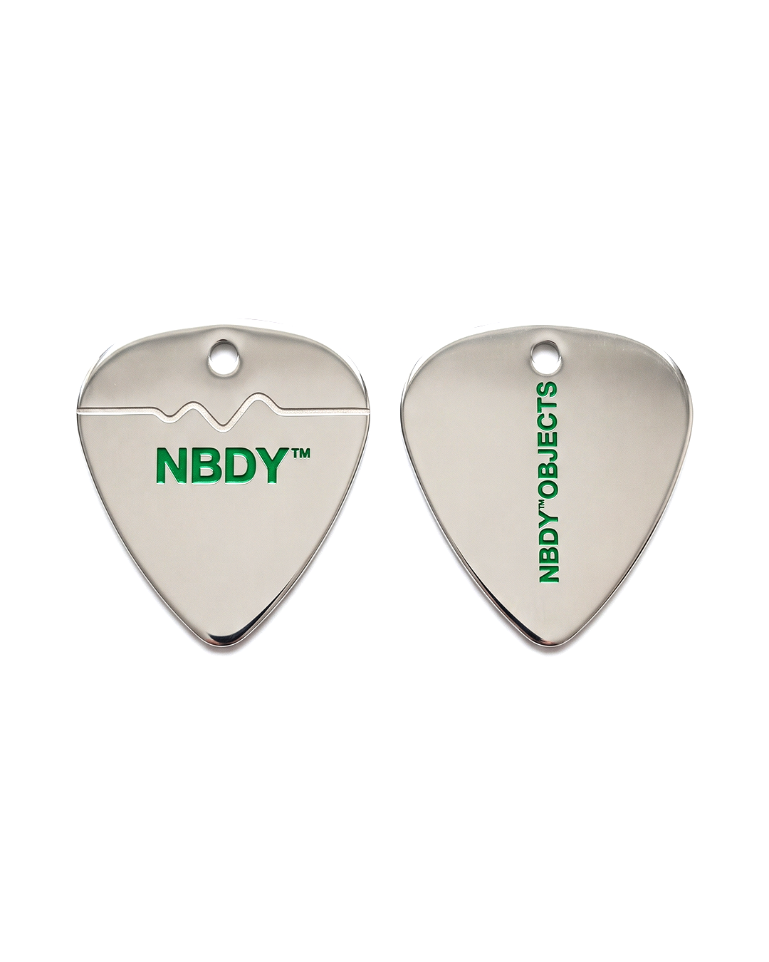 NBDY guitar pick, view 2